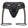CandyMan Porte-Jarretelles en dentelle Oshiza Noir-Rouge